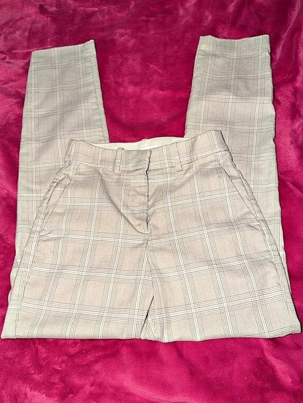 H&M Plaid Skinny Trousers